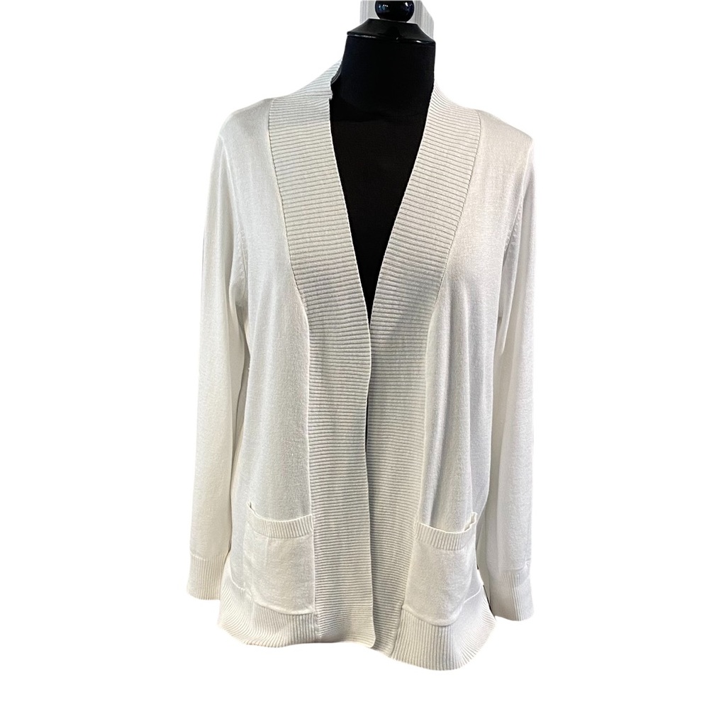 Long-Sleeved White Cardigan NWT